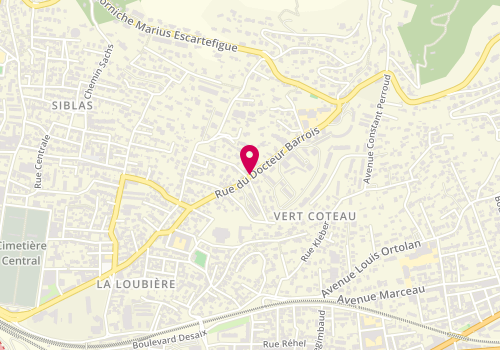 Plan de Clinique vétérinaire de la Corniche, Clinique Veterinaire 387 Rue Doct Barrois, 83000 Toulon