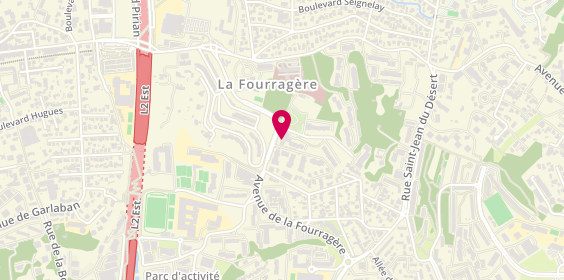 Plan de Clinique Vétérinaire de la Fourragère, 2 avenue des Borromées, 13012 Marseille