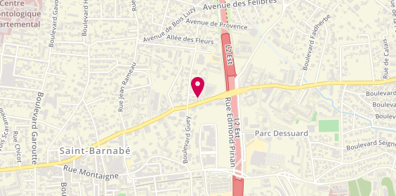 Plan de Centre Hospitalier Vétérinaire Massilia, 121 avenue de Saint-Julien, 13012 Marseille