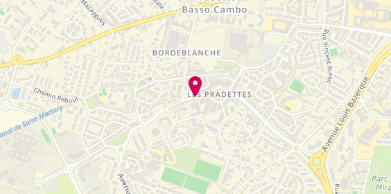 Plan de Cabinet vétérinaire des Pradettes, 22 Rue Daniel Sorano
Av. Arthur Huc, 31100 Toulouse