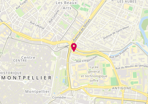 Plan de Vétérinaires Docteurs Sitte et Gilles, 3 Avenue Jean Mermoz, 34000 Montpellier