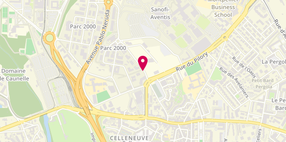 Plan de PERROT Philippe, parc 2000 Clinique Vétérinaire Vetocia 391 Rue Favre de Saint Castor, 34080 Montpellier