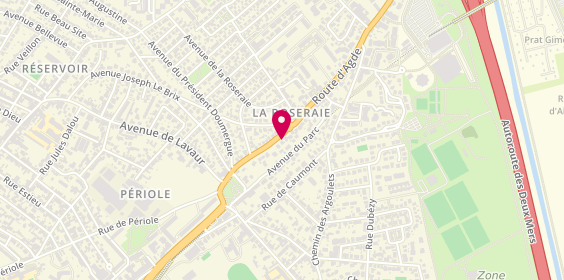 Plan de Clinique Vétérinaire la Roseraie, 14 Route d'Agde, 31500 Toulouse