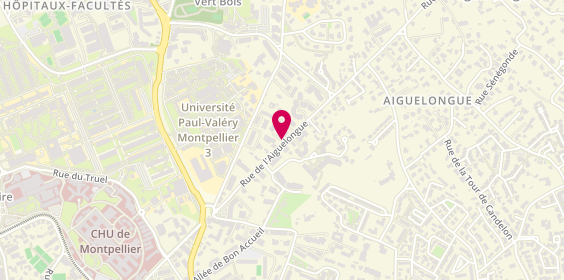 Plan de ACKERMANN Léa, 369 Rue de l'Aiguelongue, 34090 Montpellier