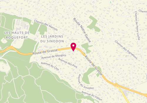 Plan de Clinique Veterinaire du Clos, Le Clos Durand 5191 Route Départementale 2085, 06330 Roquefort-les-Pins