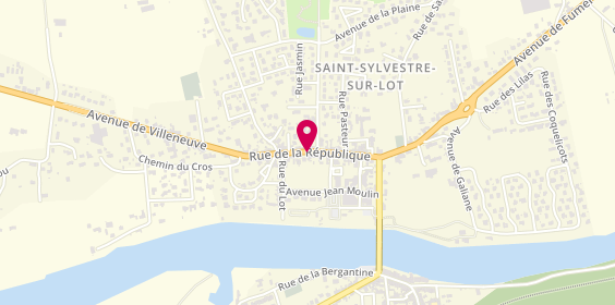 Plan de ALAUX Muriel, 42 Rue République, 47140 Saint-Sylvestre-sur-Lot