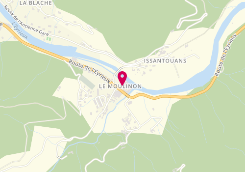 Plan de Clinique Vétérinaire du Moulinon, Route de Valence, 07190 Saint-Sauveur-de-Montagut