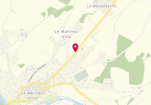 Plan de Cabinet Vétérinaire de la Perle de la Vallée, Route de Saugues, 48140 Le Malzieu-Ville