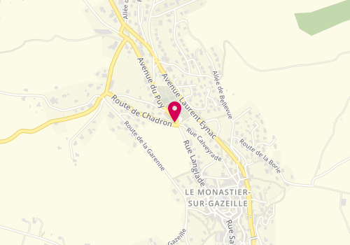 Plan de Groupe Véterinaire du Monastier, Route de Chadron, 43150 Le Monastier-sur-Gazeille