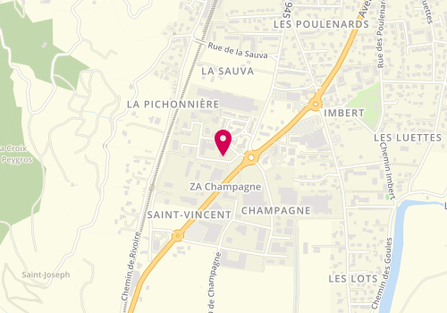 Plan de Clinique Vétérinaire de la Tour, Zone Artisanale Pichonnière, 07300 Tournon-sur-Rhône