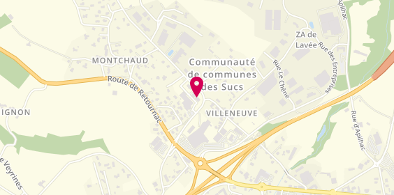 Plan de Clinique Vétérinaire Saint Pierre, Zone Artisanale de Villeneuve, 60 Rue Les Bouleaux, 43200 Yssingeaux