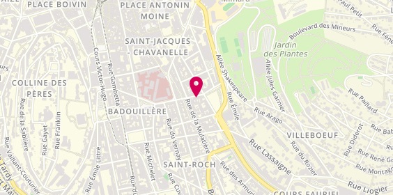Plan de PARIS Mauve, 38 Rue Badouillère, 42000 Saint-Étienne