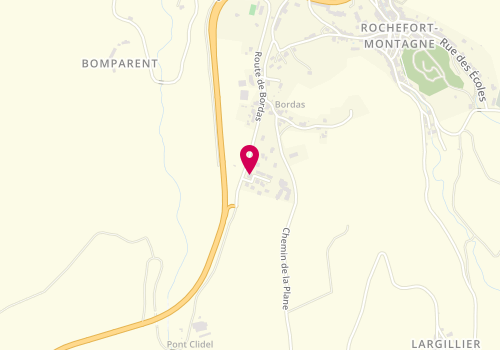 Plan de Clinique Vétérinaire des Monts Dore - Rochefort Montagne, 21 Route de Bordas, 63210 Rochefort-Montagne