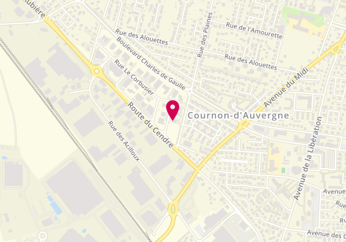Plan de Clinique Vétérinaire Vet'Auvergne, 48 Rue des Plaines, 63800 Cournon-d'Auvergne