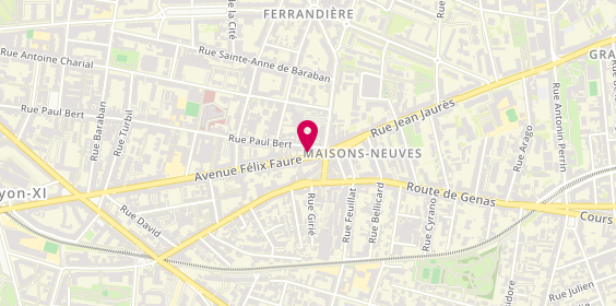 Plan de Clinique Veterinaire Maisons Neuve, 237 avenue Félix Faure, 69003 Lyon