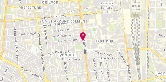 Plan de Clinique Vétérinaire Docteur Vautier, 214 Rue Garibaldi, 69003 Lyon