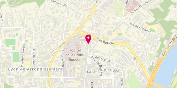Plan de Clinique Vétérinaire Argos, 19 Rue Coste, 69300 Caluire-et-Cuire