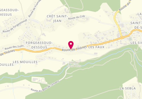 Plan de Clinique Veterinaire Vetomontagne, 625 Route de Thônes, 74450 Saint-Jean-de-Sixt