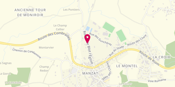 Plan de Cabinet vétérinaire des cotes Combrailles, 18 Route Blot l'Eglise, 63410 Manzat