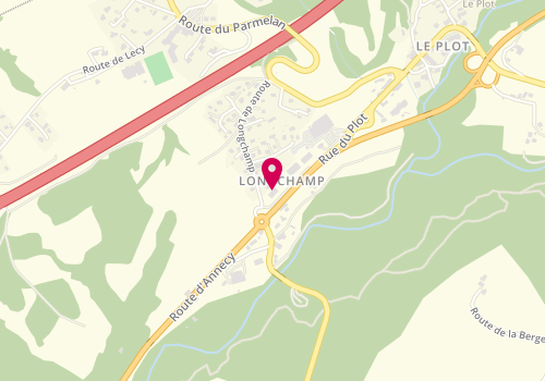 Plan de Clinique Vétérinaire du Dahut - Sandrine BISSERET, 411 Route de Longchamp, 74570 Groisy