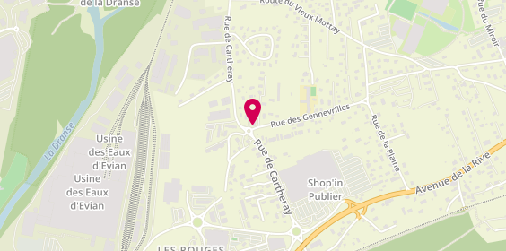 Plan de Clinique Vétérinaire des Genevilles, 424 Rue des Gennevrilles, 74500 Amphion Les Bains
