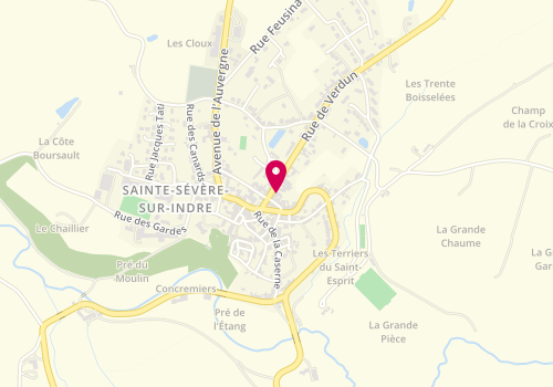 Plan de Clinique Veterinaire le Chervis, Le Chervis, 36160 Sainte-Sévère-sur-Indre