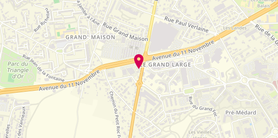 Plan de Clinique Vétérinaire du Grand Large (POITIERS), 202 Route Gençay Saint-Benoît, 86000 Poitiers