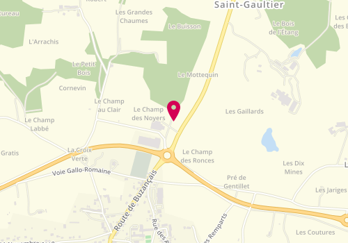 Plan de Groupe Vétérinaire Galtois, Route de Buzançais, 36800 Saint-Gaultier