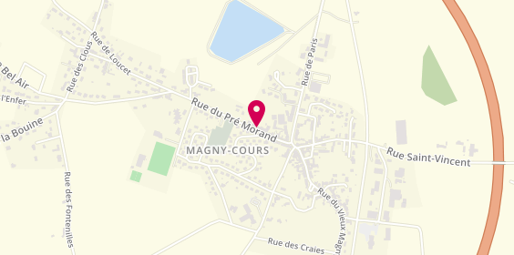 Plan de Baltazart-Thirion Cabinet vétérinaire de Magny Cours, 21 Rue du Pré Morand, 58470 Magny-Cours