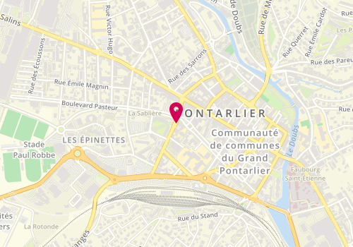 Plan de Clinique Vétérinaire du Centre, 7 Rue Doct Grenier, 25300 Pontarlier