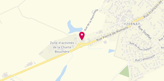 Plan de Clinique vétérinaire de la Forêt YZERNAY, Zone Artisanale de la Charte Bouchère, 49360 Yzernay