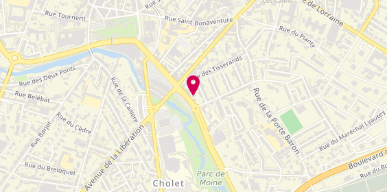 Plan de Veterinaires le Bas et Rio, 41 Boulevard Delhumeau Plessis, 49300 Cholet