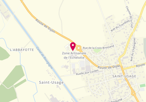 Plan de Clinique Vétérinaires Cordier et Bellocq, Zone Industrielle Echelottes, 21170 Saint-Usage