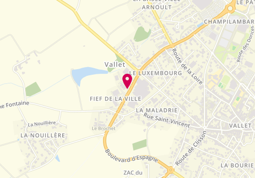 Plan de Clinique Veterinaire Vignes et Moine, 5 Boulevard Pierre Huet, 44330 Vallet