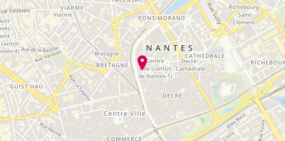 Plan de Clinique Vétérinaire du Cours, 4 place des Petits Murs, 44000 Nantes