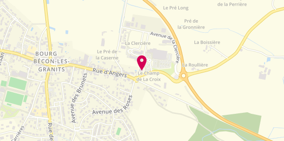 Plan de Clinique Vétérinaire de l'Arche, 1 Route de Saint Clément de la Place, 49370 Bécon-les-Granits