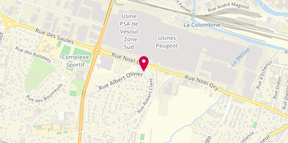 Plan de Clinique Vétérinaire du Chat Perché, Rue Albert Olivier, 70000 Noidans-lès-Vesoul
