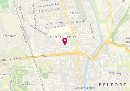 Plan de Clinique Vétérinaire Guilhot - Ernst - Prévot-Laga, 13 Rue Mulhouse, 90000 Belfort