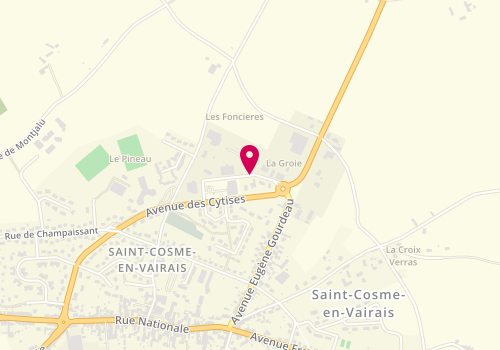 Plan de Vétérinaires de l'Arche, 5 Rue Perche, 72110 Saint-Cosme-en-Vairais