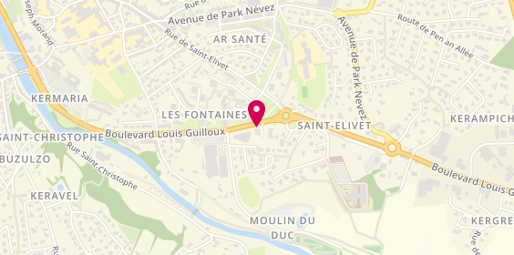 Plan de Clinique Veterinaire Saint Elivet, Boulevard Louis Guilloux, 22300 Lannion