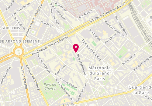 Plan de DUBOS Véronique, 145 Rue Nationale, 75013 Paris