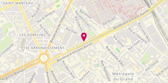 Plan de DOMVET - NATIONALE - CABINET Vétérinaire, 132 Boulevard Vincent Auriol, 75013 Paris