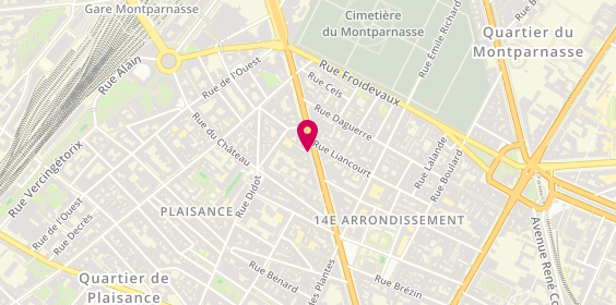 Plan de Alizee Vet Clinique, 140 avenue du Maine, 75014 Paris