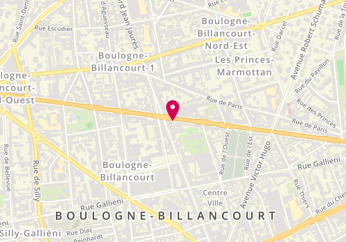 Plan de Cabinet vétérinaire chaibi, 69 Route de la Reine, 92100 Boulogne-Billancourt