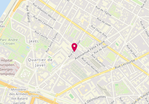 Plan de Clinique vétérinaire des Docteurs Leloup et Stylianidis, 147 Rue de Lourmel, 75015 Paris
