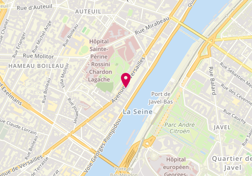 Plan de Clinique Vétérinaire Amivet, 123 avenue de Versailles, 75016 Paris