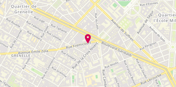 Plan de Clinique vétérinaire Frémicourt Paris - Sevetys, 36 Rue Frémicourt, 75015 Paris