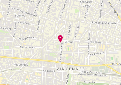 Plan de De Vétérinaires L2GH, 2 Rue Daumesnil, 94300 Vincennes