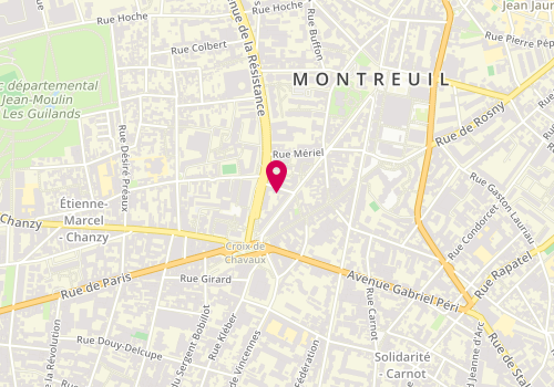 Plan de COURQUET Claude, 3 Rue Ariste Hémard, 93100 Montreuil