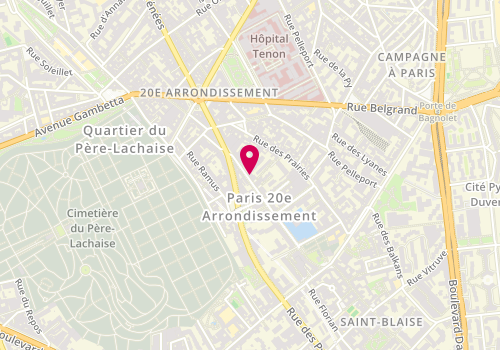 Plan de Serarl Bonnefont, 54 Rue Stendhal, 75020 Paris